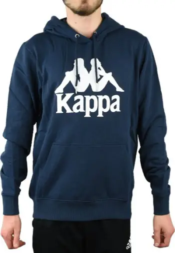 Bluzë me kapuç Kappa Taino, pambuk, navy, për burra