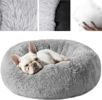 Shtrat për kafshë Hairy Dog Bed 22759, madhësia M, i butë, gri
