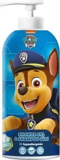 Xhel dushi dhe shampo për fëmijë Paw Patrol Chase 2 in 1, aromë bubble gum, 1000ml