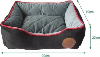 Shtrat për kafshë Hoppy Pets Höppy, 90x70x20cm, për qen dhe mace, gri