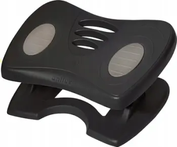 Mbështetëse këmbësh Unilux Nymphea, ergonomike, për tavolinë, e zezë