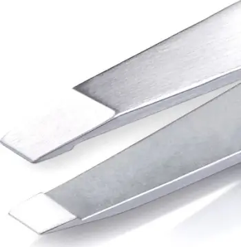 Pincetë kozmetike Nghia T 05, kapje precize, inox, argjendtë