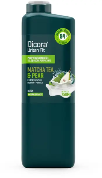 Xhel dushi Dicora Urban Fit Shower Gel Detox Matcha Tea and Pear, 750ml
