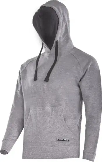Bluzë me kapuç Lahti Pro Hoodie Grey 320G, madhësia S, e gri