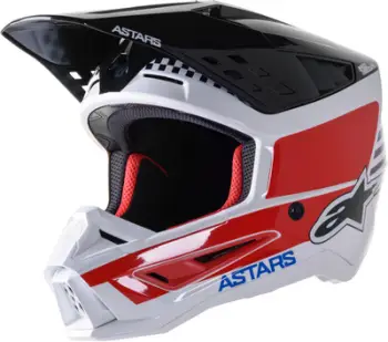 Helmeta cross Alpinestars S-M5 Speed S22, termoplastikë, ventilim i lartë, e bardhë