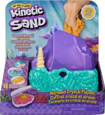 Set loje Spin Master Kinetic Sand Mermaid, 480g, me shkëlqim, shumëngjyrësh