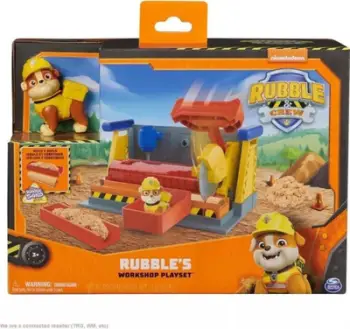 Set loje Spin Master Paw Patrol Rubble and Crew, rërë kinetike, për fëmijë 3+