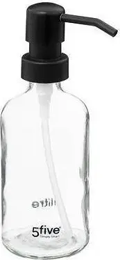 Dozator sapuni 5five Simply Smart Classic Glass, 250 ml, qelq, transparent