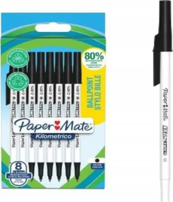 Stilolapsa Paper Mate Kilometrico 2187678, set 8 copë, bojë e zezë