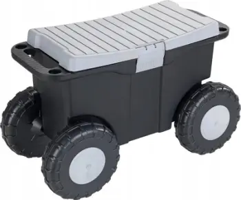 Karrocë kopshti Maximex Garden Cart XXL, ulëse me hapësirë ruajtjeje 15L, jeshile