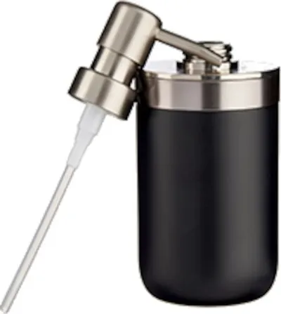 Dozator sapuni Black Inox, 350 ml, plastikë bambu çelik inox, i zi - 1