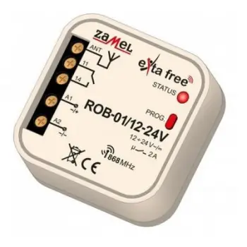 Marrës radio për portë Zamel ROB-01, 12–24V AC/DC, kontroll universal