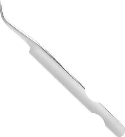 Pincetë për qerpikë Snippex 713 Bent, precize, çelik inox, argjendtë - 1
