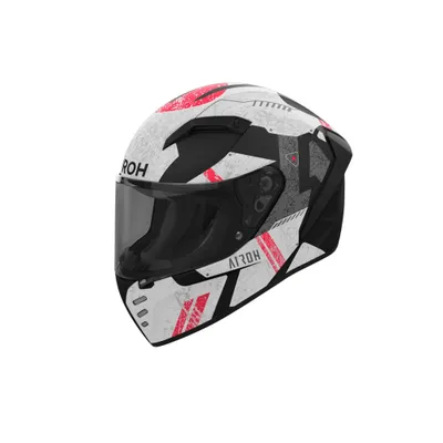 Helmeta integrale Airoh Connor Omega, ECE 22.06, matt black light grey red, XL - 1