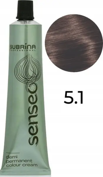 Ngjyrë flokësh Subrina Professional Senseo, 5/1 Light Ash Brown, pa amoniak, 60 ml