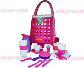 Set lojërash kuzhine Polesie Trolley, 31 pjesë, plastik, shumëngjyrëshe