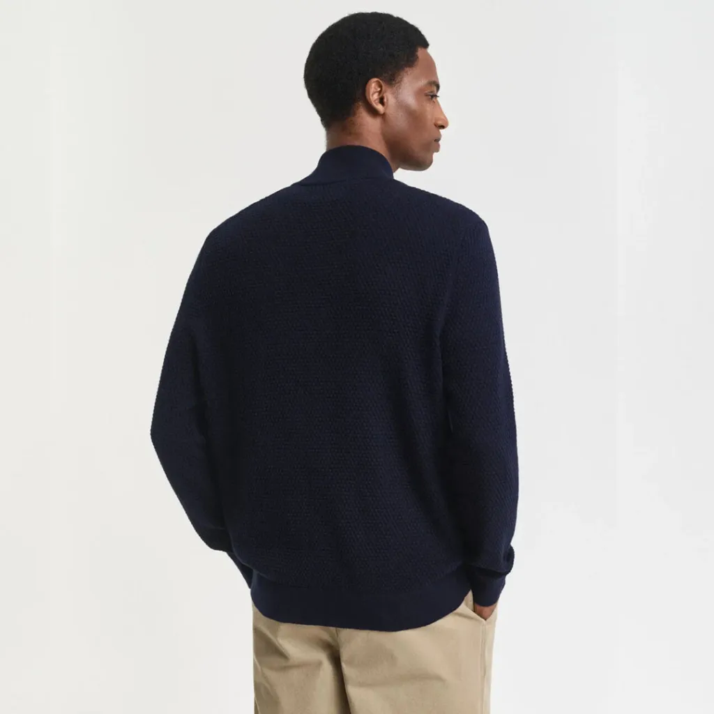 Duks GANT TEXTURED COTTON MERINO CARDIGAN - 4