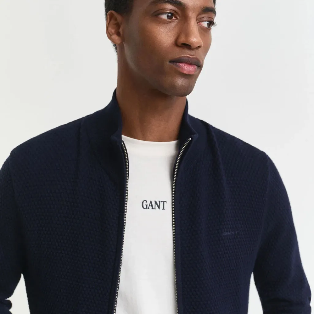 Duks GANT TEXTURED COTTON MERINO CARDIGAN - 5
