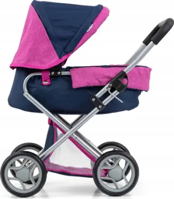 Karrocë lodër për kukulla Milly Mally Alice Prestige, për kukulla 40 cm, blu navy