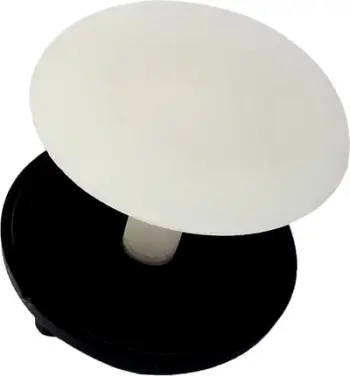 Kapak lavamani plastik, 44 mm, i bardhë
