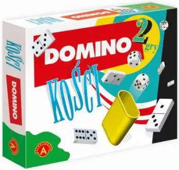 Set lojërash tavoline Alexander 2in1 Domino dhe zare 1385, për fëmijë dhe të rritur, shumëngjyrësh