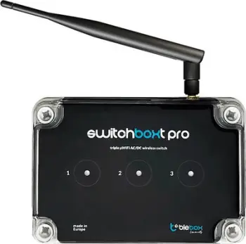 Modul i mençur Blebox switchBoxT PRO, 3 dalje, WiFi, gri