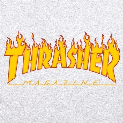 Bluzë me kapuç Thrasher Flame, Regular Fit, gri - 2