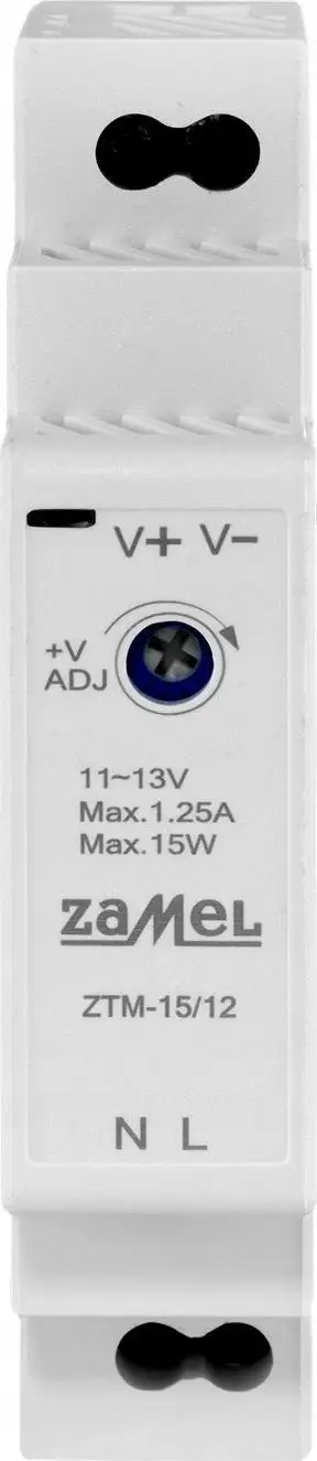 Furnizim energjie Zamel Exta ZTM-15/12, 15W, 12V DC, për shinë DIN