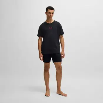 Maicë meshkuj Hugo Loungewear Laze NERO, e zezë