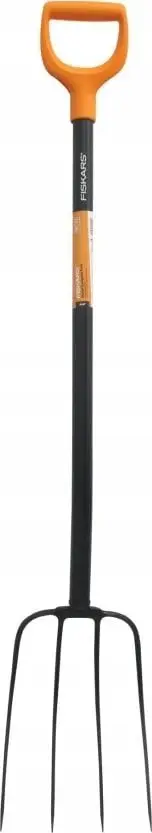 Pirun kopshti Solid Compost Forks, 126 cm, dorezë D, jeshil