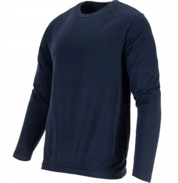 Bluzë me mëngë të gjata Lahti Pro L40242, pambuk, pa print, blu navy
