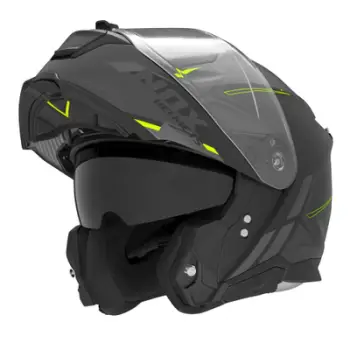 Helmetë modulare për motoçikletë Nox N967 Synchro, XS, e zezë