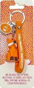 Varëse çelësash Animal Keychain Fox, dizajn gjeometrik, rrip silikoni, shumëngjyrëshe