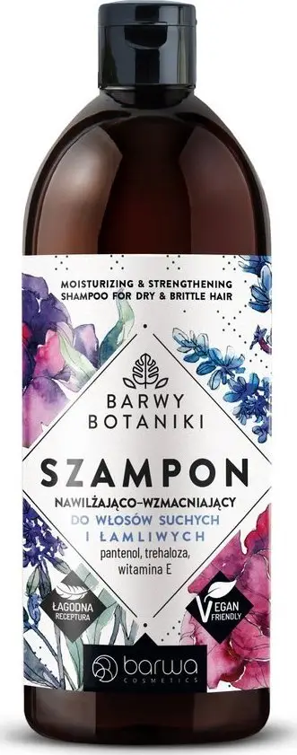 Shampo Barwa Colors of Botany, hidratim dhe forcim, për flokë të thatë dhe të brishtë, 480ml