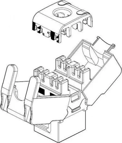 Modul keystone INTELLINET RJ45 Cat6, UTP, toolless - 2