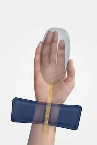 Mbështetëse për kyç të dorës Fellowes Health V, ergonomike, antibakteriale, e zezë