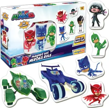 Set magnetësh frigoriferi PJ Masks, 20 copë, shumëngjyrësh