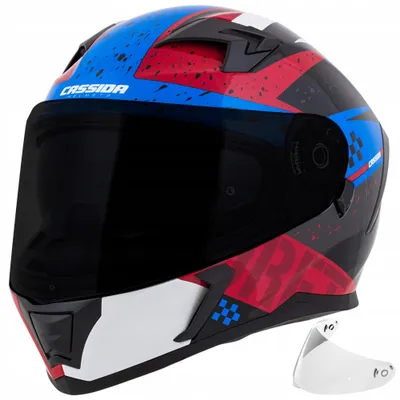 Helmeta moto Cassida 3 Drft, XXL, visor i zi - 1