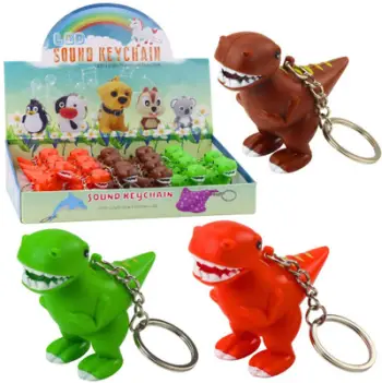 Varëse çelësash dinosauri me LED dhe tinguj, shumëngjyrëshe
