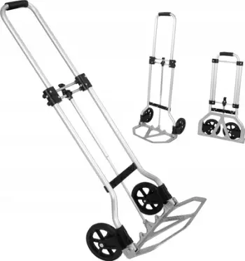 Karrocë palosëse transporti Gotel Miller, alumini, kapacitet 45kg, gri