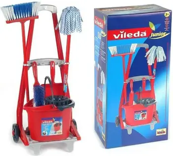 Karrocë pastrimi lodër Klein Vileda Cleaning Trolley, set aksesorësh pastrimi, për fëmijë 3+ vjeç, shumëngjyrëshe