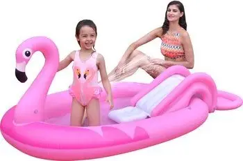 Pishinë e fryrë për fëmijë Pool Central Flamingo, 83", me sprayer, rozë