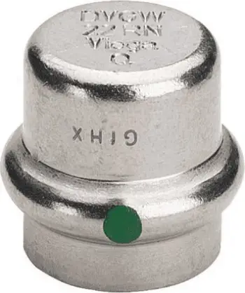 Kapak mbyllës për tuba Viega Sanpress Inox, 18 mm, çelik inox
