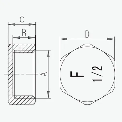 Kapak mbyllës Ferro ZAS3Z, 3/4", bronz - 2