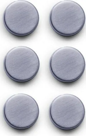 Set magnetësh Zeller, 6 copë, çelik inox, gri - 1