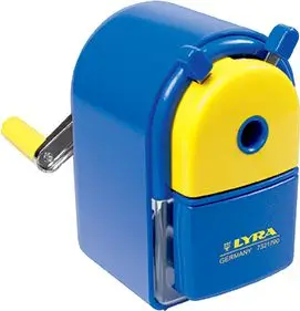 Thyes lapsash Lyra Plastic Sharpener with Crank, për lapsa deri 12 mm, plastikë, shumëngjyrëshe