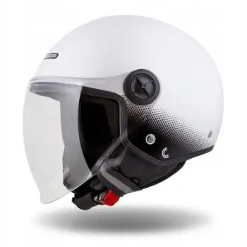 Helmeta moto Cassida 4 In One Handy Jet, madhësia L, polikarbonat, e bardhë shkëlqyese