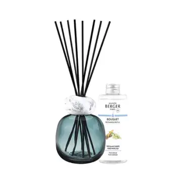 Set Maison Berger Paris Mineral Blue, shpërndarës aromatik Mineral Pink Reed 260 ml + 6 shtylla aromatike + rimbushje Pure White Tea 180 ml