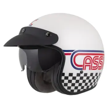 Helmeta moto Cassida Oxygen Rondo 2.0, e hapur, L, bardhë pearl kuqe blu zezë