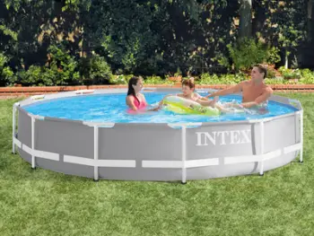 Pishinë kornizë Intex Garden Frame Pool, 366 x 76 cm, set 4 në 1, blu